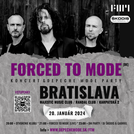 Forced To Mode + Depeche Mode Party, Bratislava, 20.1.2024