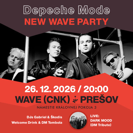 Depeche Mode New Wave Party, Prešov, 26.12.2026